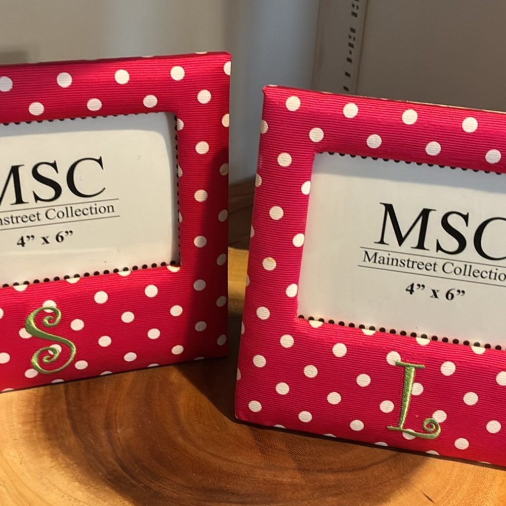 Pink Polka Dot Picture Frames